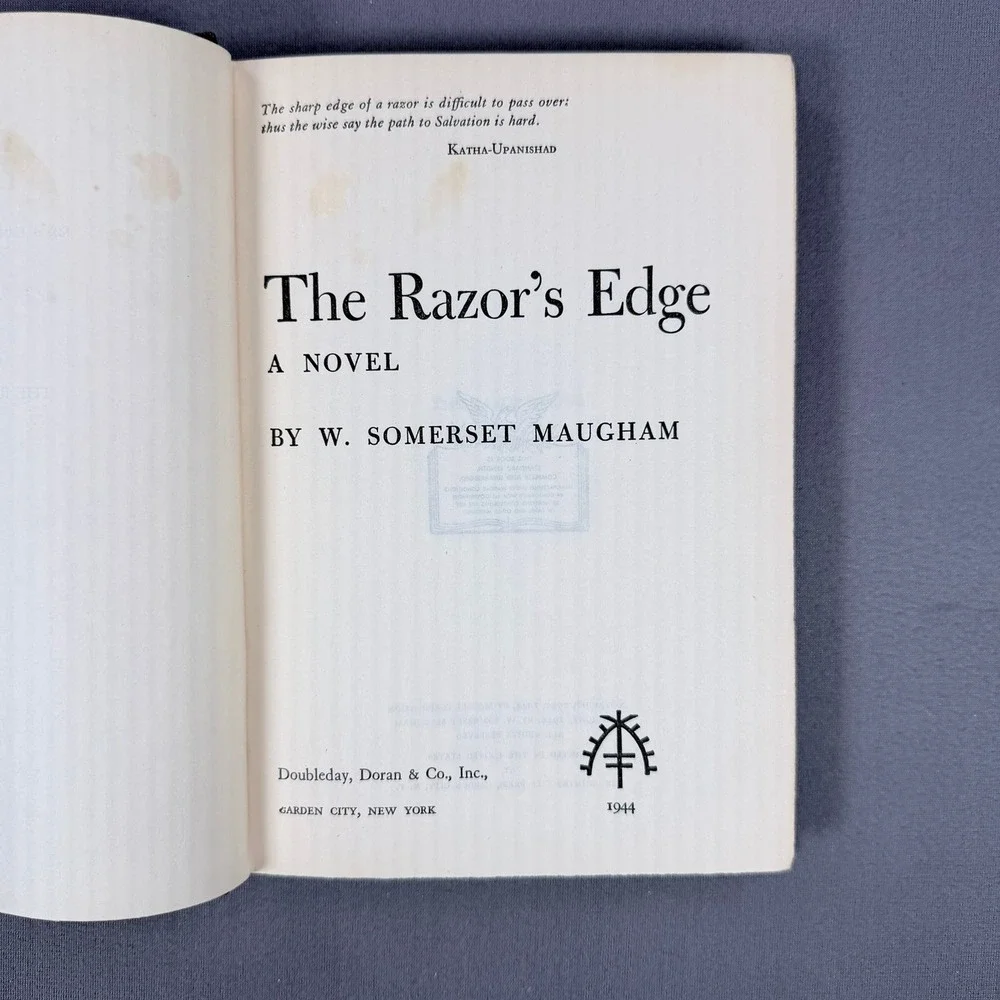 W. Somerset Maugham The Razor's Edge Hardcover 1944 First Edition Classic Novel‎